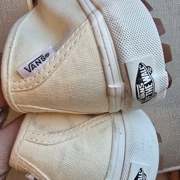 Vans Women's Cream/White Mary Jane Style 93 Canvas Shoe - Picture 2 of 3